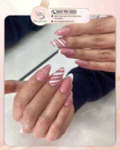 christmas nails, holiday nails, builder gel nails